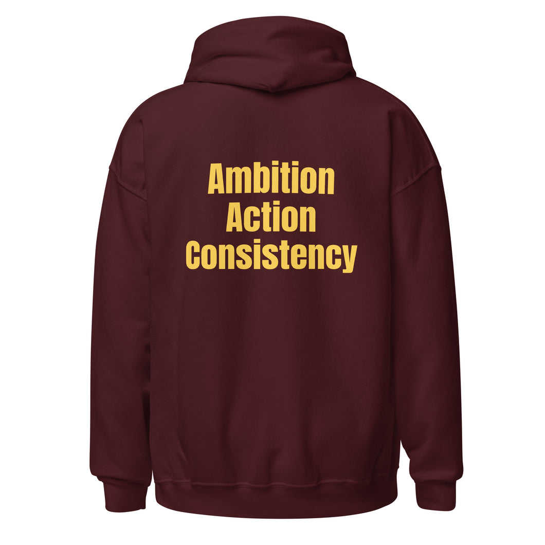 AAC Hoodie Burgundy/Yellow